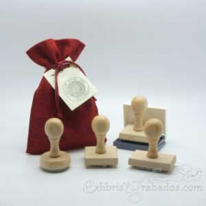 sello ex libris madera